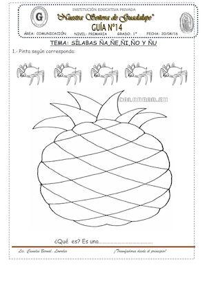 Sílabas ÑA ÑE ÑI ÑO Y ÑU