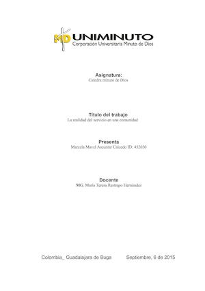 Ensayo Catedra Uniminuto