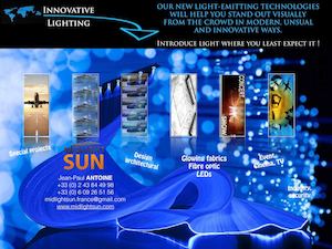 Fibre Optic Glowing Fabric Visible In Broad Daylight For Professional Use Visual Presentations, Advertising Materials And Decoration