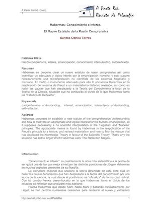 Conocimiento E Interes Habermas