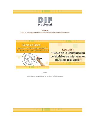 U5 L1 Fases De Los Modelos De Intervención
