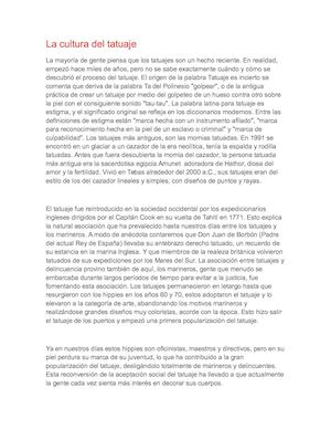 La Cultura Del Tatuaje