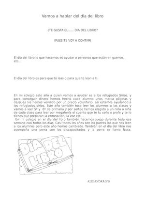 Texto Informativo De El Dia Del Libro ALEJANDRA