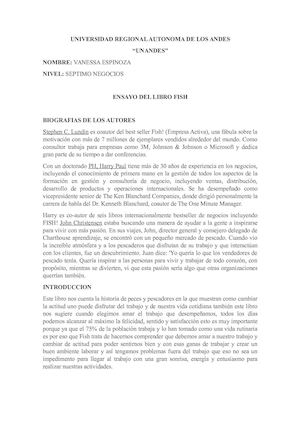 Ensayo Libro Fish