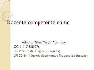 Docente Competente En Tic