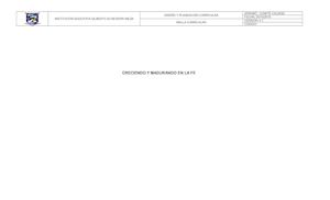 Malla Curricular De Religion Bachillerato