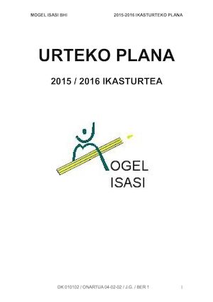 Urteko Plana 15 16