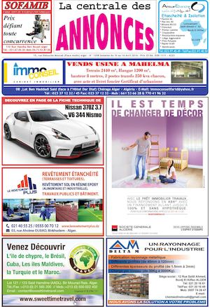 La Centrale des Annonces N° 1298 Semaine du 10 au 16 Avril 2016