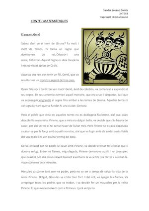 CONTE I MATEMÀTIQUES