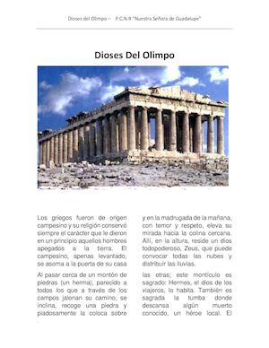 Dioses Del Olimpo