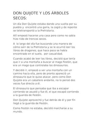 Don Quijote Y Los Arboles Secos