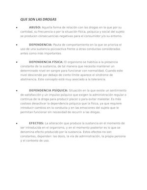 Que Son Las Drogas