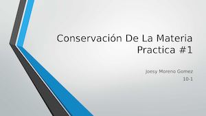 Conservacion De La Materia