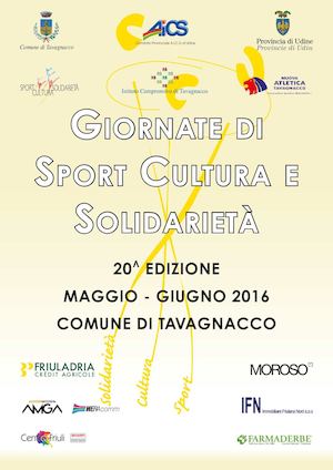 2016 20° Giornate Sport Cultura Solidarietà - Brochure