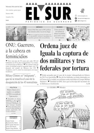 El Sur Miercoles 20042016