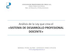 Ley Sistema De Desarrollo Profesional Docente (Agregados Página Mineduc) (1)