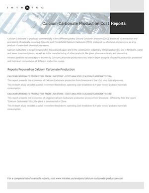 Feasibility Study of Calcium Carbonate Production