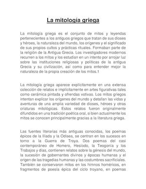 La Mitología Griega1