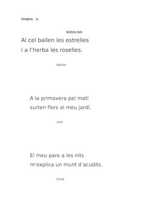 Poesia PRIMER    A