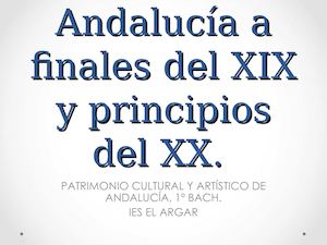 Andalucía Xix Y Xx