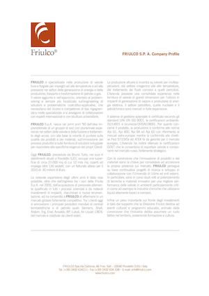 Company Profile per cartella stampa