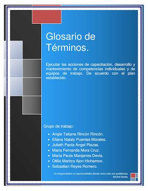 Glosario de Términos - Capacitación.