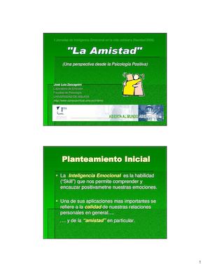 La Amistad Pdf