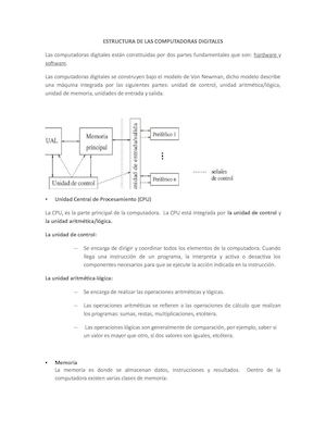 Estructura De Las Computadoras Digitales