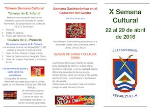 Tríptico X Semana Cultural