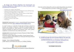 Diptico V Jornadas Buenas Prácticas De Convivencia Escolar
