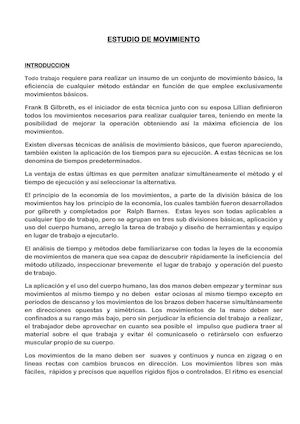 Estudio De Movimiento