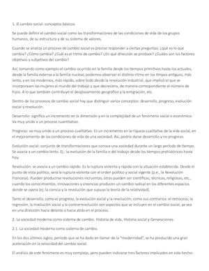 El Cambio Social