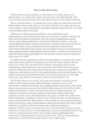 Tila On Neljä Ulottuvuutta Suomi Gustav Theodor Fechner