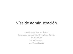 Vías De Administración