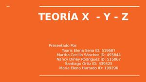 Teoría X Y Z Presentacion FINAL ADMON