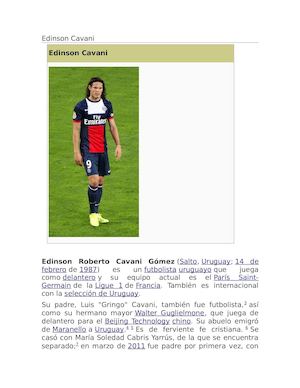 Edinson Cavani Y Camila