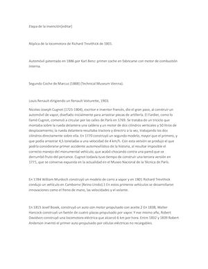 Invención Del Carro