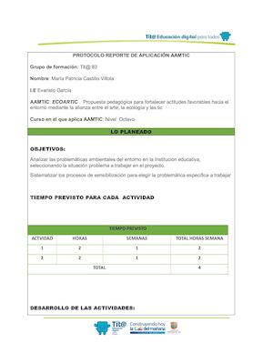 Fp Me Reporte Aplicación 2 María Patricia Castillo Docx