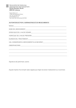 Autorització Medicament Dosis