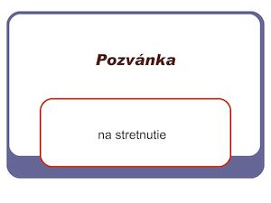 Pozvánka