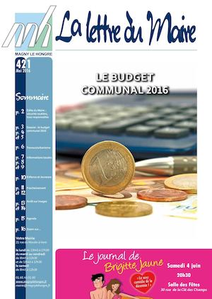 LETTRE DU MAIRE  N°421 - MAI 2016