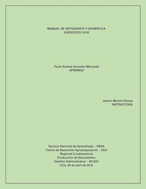 Guía 2 Manual De Ortografía Y Gramática
