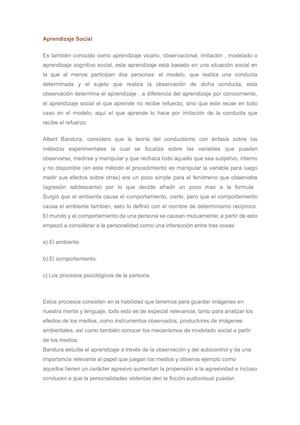 Albert Bandura Teoría Aprendizaje Social