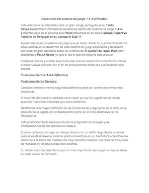 sistema de juego 4-4-2