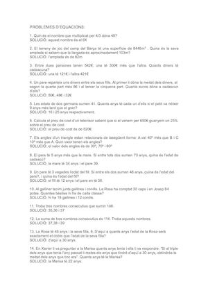 problemes equacions