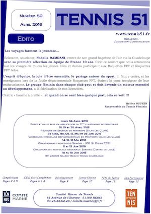 TENNIS 51 - Avril 2016