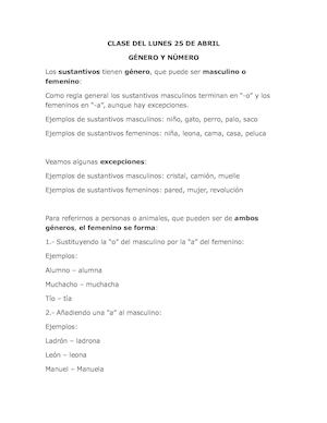 Clase Del Lunes 25 De Abril