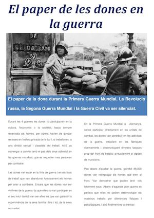 El Paper De Les Dones En La Guerra Bueno