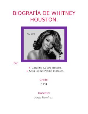 Biografía De Whitney Houston
