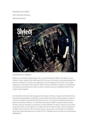 Biografia De Slipknot